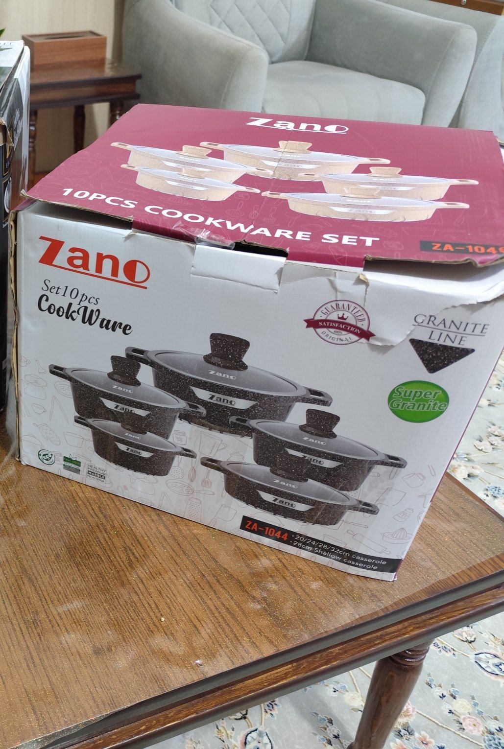 ست قابلمه ده پارچه برند zano مدل za1044